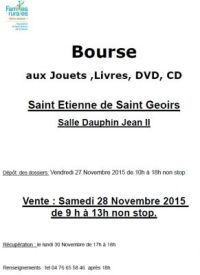 Bourse aux jouets, CD et DVD de l'afr Saint Etienne De Saint Geoirs
