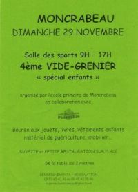 4ème vide grenier spécial enfants Moncrabeau