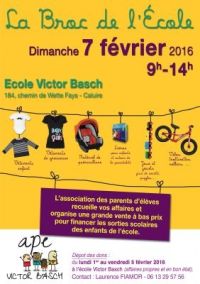 Brocante de l'école organisée par APEVB ASSOCIATION DE PARENTS D'ELEVES
