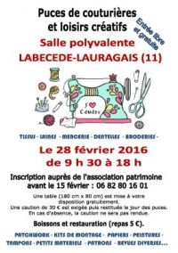 Marché aux puces des couturières organisé par l'Association Patrimoine