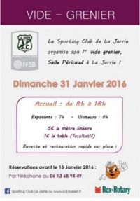 Vide-greniers organisé par le Sporting Club de la Jarrie