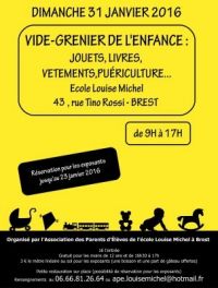 Vide-grenier de l'enfance organisé par l'APE de l'école Louise Michel