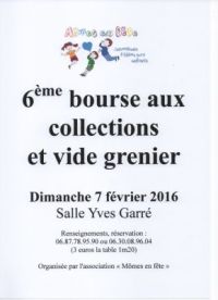 6ème bourse aux collections et bric à brac organisé par : Mômes en fête