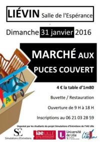 Marché aux puces couvert organisé par l'Association Simulations d'Entretiens