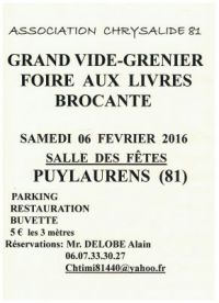 Vide-grenier, brocante, foire aux livres de Puylaurens