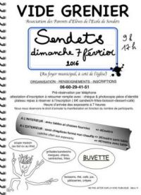 Vide-grenier organisé par l'Association Parents d'Elèves Ecole Sendets