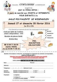 Marché aux vêtements et jouets d'enfants de Widensolen