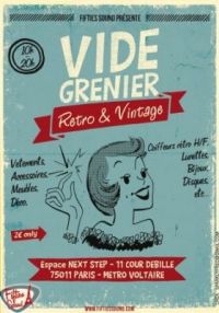 Vide grenier vintage en salle à Paris 11ème, métro voltaire