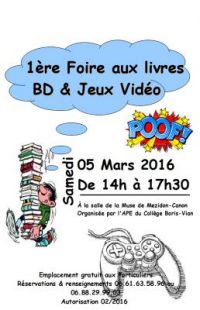 Foire aux livres BD &amp; jeux vidéo de Mézidon Canon