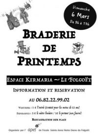 Braderie de printemps au Folgoët