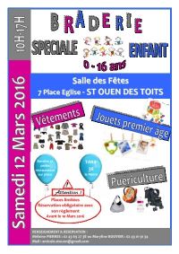 Braderie puériculture de Saint Ouen des Toits