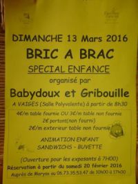 Bric à brac spécial enfance de Vaiges