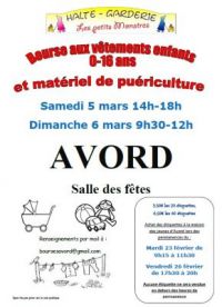 Bourse aux vêtements et matériel de puériculture d'Avord