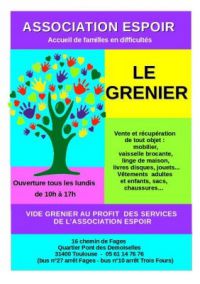 Vide-greniers : LE GRENIER D'ESPOIR de Toulouse