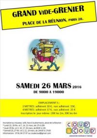 Grand vide-grenier place de la réunion de Paris 20ème