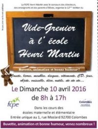 Vide-greniers de l'école Henri Martin de Colombes