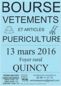 Bourse aux vêtements et articles de puériculture de Quincy