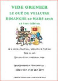 Vide grenier de printemps, 18éme édition, du Gué de Velluire
