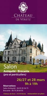 Brocante et salon antiquités de Véretz les 26, 27 et 28 Mars
