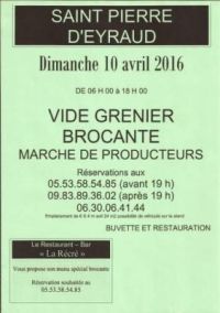 Vide-grenier/brocante de Saint Pierre d'Eyraud