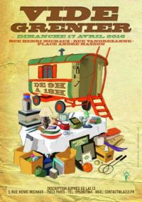 Brocante videgreniers de la Place André MAsson de Paris 13