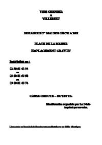 Vide-grenier de la dénie de Villedieu