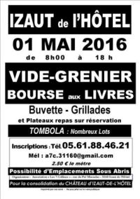 Vide-grenier pour la consolidation du château d'Izaut de l'hôtel