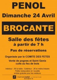 Brocante, vide grenier, pucier du comité des fêtes de Penol
