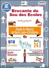 Brocante du sou des écoles de Saint Jean d'Ardières