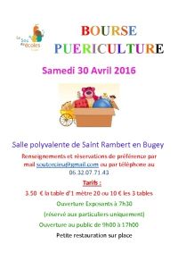 Bourse aux vêtements, jouets et puériculture de Saint Rambert en Bugey
