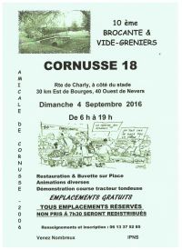10 ème brocante, vide-grenier de Cornusse