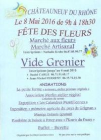 Vide grenier - marché aux fleurs Chateauneuf du Rhône