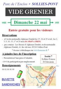 Vide-grenier Sollies Pont