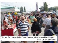 Puces Brocante de la Cave Cooperative Marseillan Plage