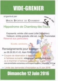 Vide Grenier Reservé aux Particulier Chambray Les Tours