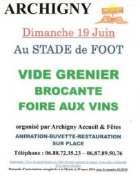 Brocante Vide Grenier, Foire aux Vins Archigny