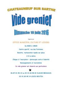 Vide grenier Chateauneuf Sur Sarthe