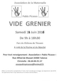 Vide Grenier de l'école Maternelle Pablo Picasso