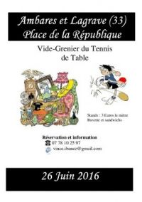 Grand Vide Grenier du Tennis de Table - Ambares