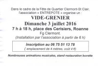 Vide Grenier Dans le Cadre de la Fête de Quartier Clermont Roanne