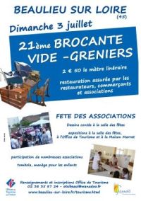 21ème brocante - vide-greniers- fêtes des associations Beaulieu Sur Loire