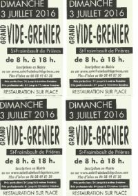 Grand Vide Grenier du Nord Mayenne Saint Fraimbault De Prières