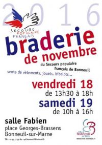 Braderie de Novembre du Secours Populaire