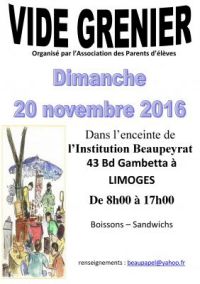 Vide Grenier Beaupeyrat Limoges