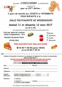 marché aux vêtements et jouets d'enfants