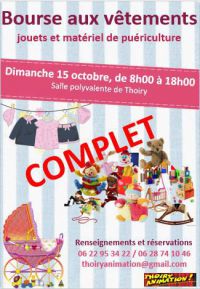 Bourse aux vêtements, jouets d'enfants et objets de puériculture