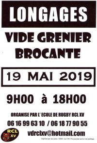 Vide grenier ecole de rugby RCLXV