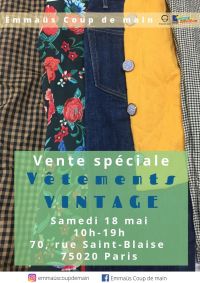 Vente spéciale vêtements vintage Emmaüs Coup de main
