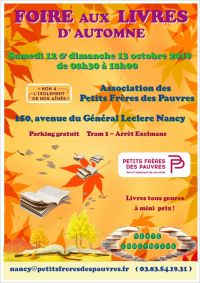 Foire aux Livres d'automne des Petits Frères des Pauvres
