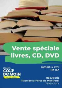 Vente spéciale livres CD et DVD Emmaüs Coup de main